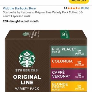 Starbucks Coffee Pods Assortment Pack